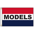 Models 3' x 5' Message Flag with Heading and Grommets